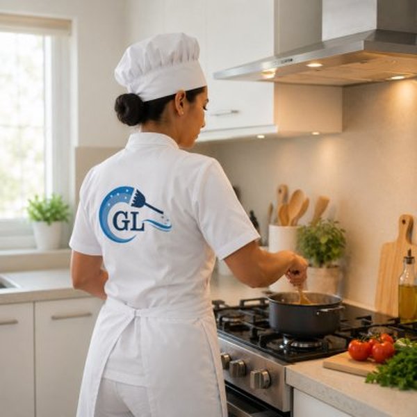 Cozinheira da GriffoLimp preparando refeições a domicílio na Serra-ES